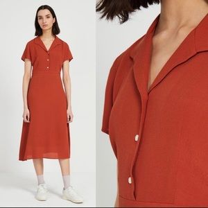 Frank and Oak camp collar midi dress